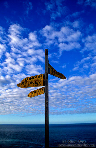 Cape Reinga signpost