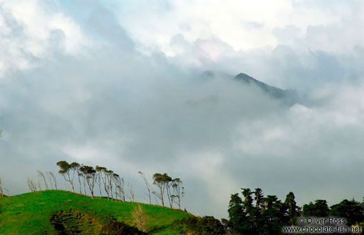 Mountains in clouds in Northland