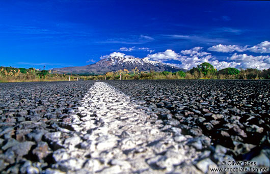 Mt Ruapehu viewed from State Highway 1