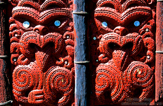Maori carving in Rotorua