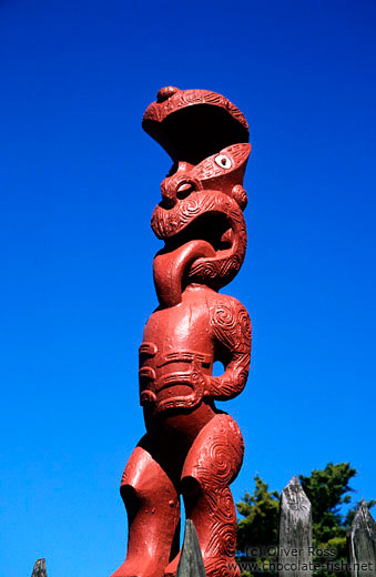 Maori carving in Rotorua