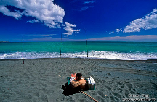 Fishing at Turakirae head near Wellington