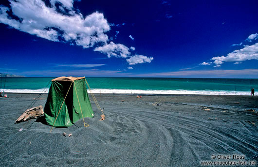 Beach at Turakirae head near Wellington