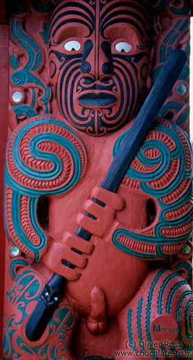 Maori carving in Waitangi