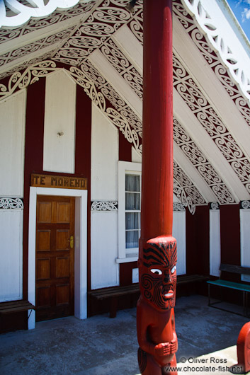 Maori meeting house on a Marae near Whanganui