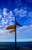 Travel photography:Cape Reinga signpost, New Zealand