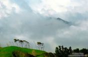 Travel photography:Mountains in clouds in Northland, New Zealand