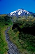 Travel photography:View of Mt Taranaki with gorge, New Zealand