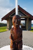 Travel photography:Sculpture in Rotorua Marae, New Zealand