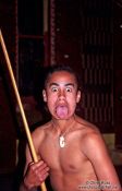 Travel photography:Maori boy after a Haka in Rotorua, New Zealand