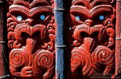 Travel photography:Maori carving in Rotorua, New Zealand