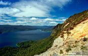 Travel photography:Panoramic view of Lake Waikaremoana in Te Urewera National Park, New Zealand