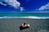 Travel photography:Fishing at Turakirae head near Wellington, New Zealand