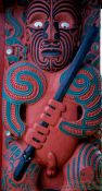 Travel photography:Maori carving in Waitangi, New Zealand