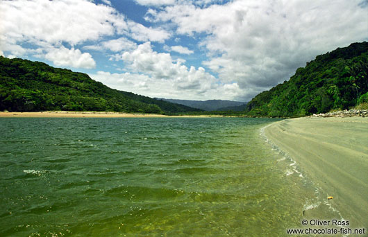 Reaching the heaphy river at the end of the Heaphy track 