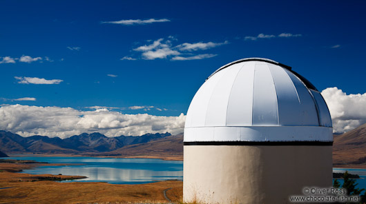 Mount John observatory overlooking Lake Alexandrina