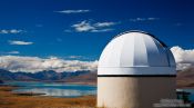 Travel photography:Mount John observatory overlooking Lake Alexandrina, New Zealand