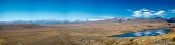 Travel photography:Lake Tekapo and Lake Alexandrina in MacKenzie Country with the Southern Alps in the background, New Zealand