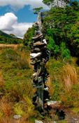Travel photography:Hikers pole on the Heaphy Track, New Zealand