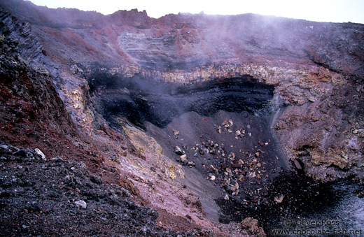 View from the crater rim on top of Mt Ngauruhoe