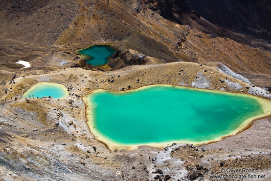 Emerald Lakes in Tongariro National Park