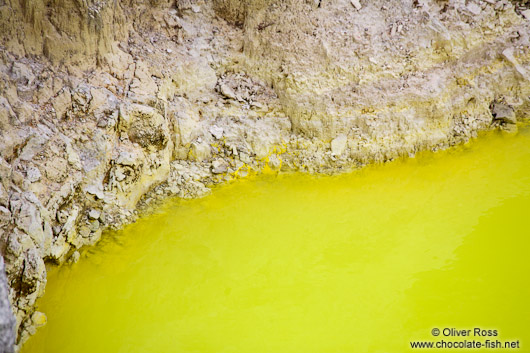 Sulphur pool in WaioTapu Geothermal area