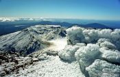 Travel photography:Ice Formations on Mt Ngauruhoe, New Zealand