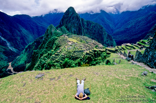Taking a nap at Machu Picchu