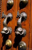 Travel photography:Detail of door in Arequipa, Peru