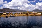 Travel photography:Uros island in Lake Titikaka, Peru