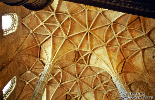 Roof structure inside the Mosteiro dos Jeronimos