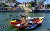 Travel photography:Rabelo Boats on the River Douro in Porto, Portugal