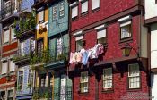 Travel photography:Houses in Porto`s Ribeira District, Portugal