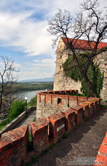 Bratislava castle above the Danube river