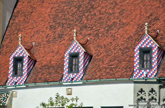 Bratislava city centre roof detail 