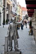 Travel photography:Sculpture of Schoner Naci in Bratislava, Slovakia