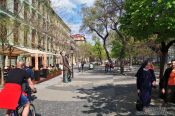 Travel photography:Pedestrian promenade in Bratislava´s city centre, Slovakia