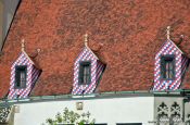 Travel photography:Bratislava city centre roof detail , Slovakia