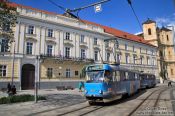 Travel photography:Street train in Bratislava, Slovakia