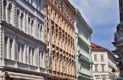 Travel photography:Facades in Bratislava´s city centre, Slovakia