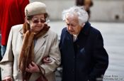 Travel photography:Two old ladies in Bratislava, Slovakia