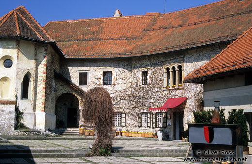Bled castle courtyard
