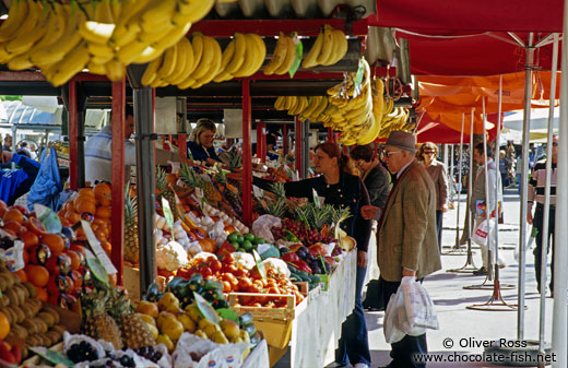 The fruit market in Ljubljana