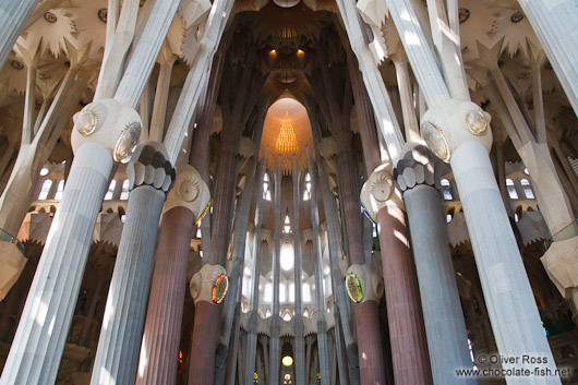 Barcelona Sagrada Familia interior above the main altar