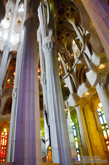 Barcelona Sagrada Familia interior pillars