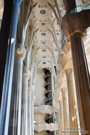 Barcelona Sagrada Familia interior staircase