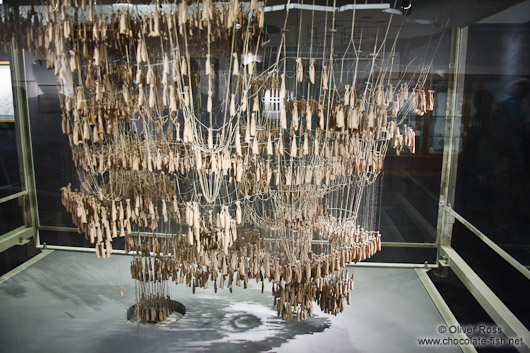 Upside down model designed by Gaudí to evaluate the statics of the Sagrada Familia