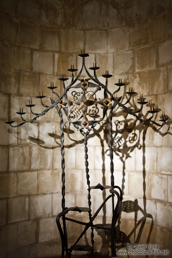 Candle holder in the Sagrada Familia museum