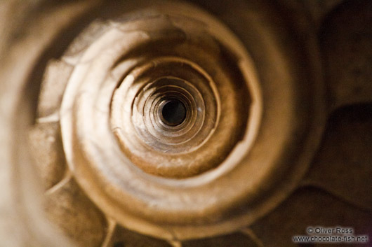 Barcelona Sagrada Familia spiral staircase inside one of the towers