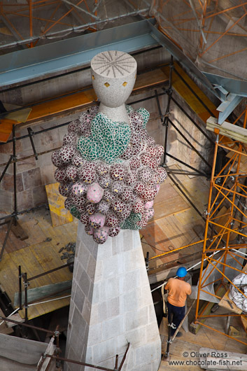 Barcelona Sagrada Familia towers outside